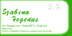 szabina hegedus business card