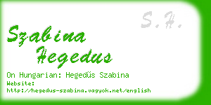 szabina hegedus business card